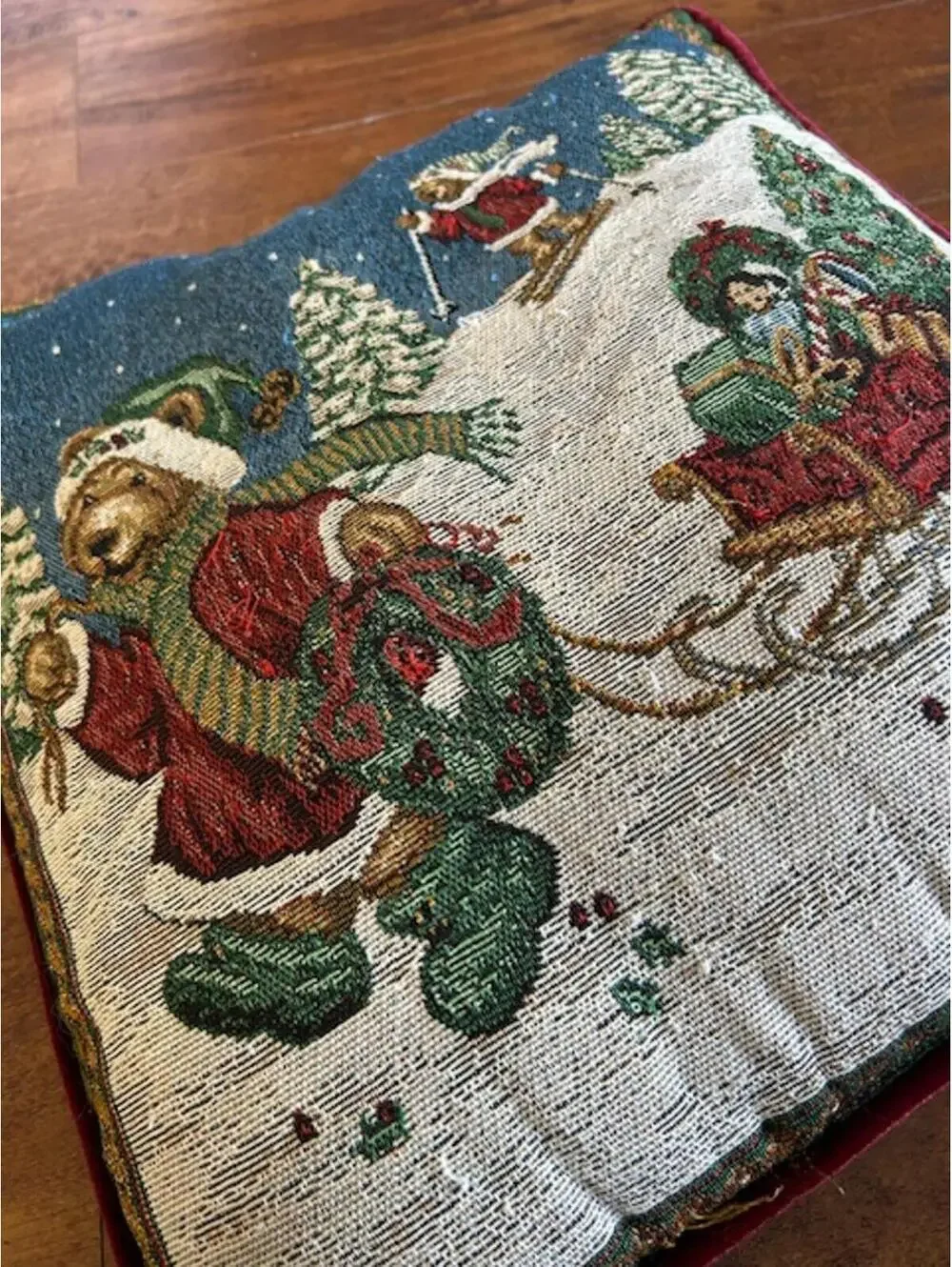 Portofino Holiday Themed Decorative Throw Pillow
